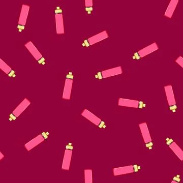 Seamless pattern flask thermos bottle cartoon vector Stock Illustration