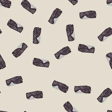 Seamless pattern flat blanket bed color icon vector Stockillustratie
