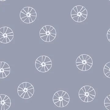 Seamless pattern flat design alloy wheel vector on white Stock Illustration
