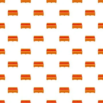 Seamless pattern of flat design bed furniture Stock Illustration