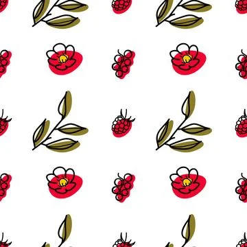 Seamless pattern flat drawings of hiking, camping vector Illustrazione stock