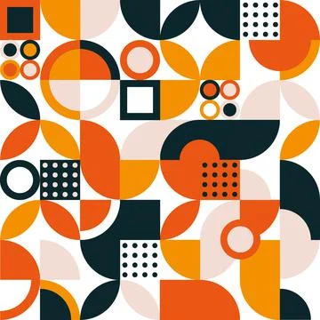 A seamless pattern of flat geometric background Stock Illustration