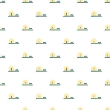 Seamless pattern with a flat style sharpener icon Ilustração Stock