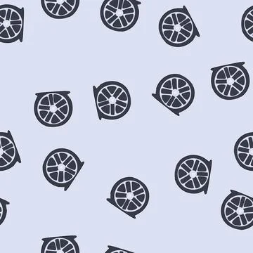 Seamless pattern flat tire with a punctured wheel rim Stock Illustration