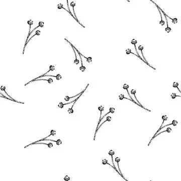 Seamless pattern flax flax sketch hand drawn Stockillustratie