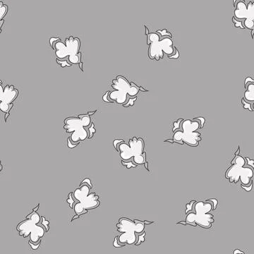 Seamless pattern fleetness speed smoke cloud cartoon vector Stock Illustration