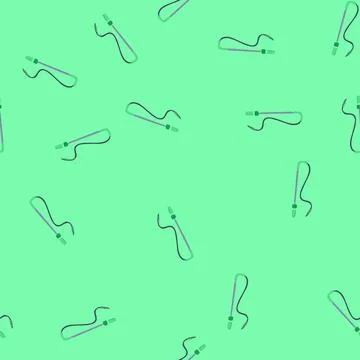 Seamless pattern flexible drain snake cartoon vector イラスト素材