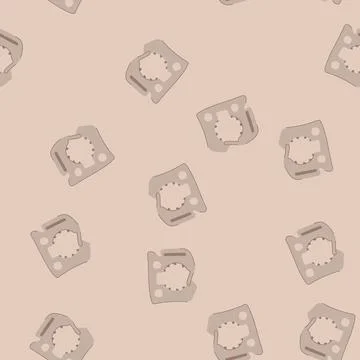 Seamless pattern flexible pipe clamp cartoon vector Stock Illustration