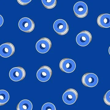 Seamless pattern flexible pipe seal tape cartoon vector Stock Illustration