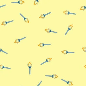 Seamless pattern flicker torch fire cartoon vector Ilustración de archivo