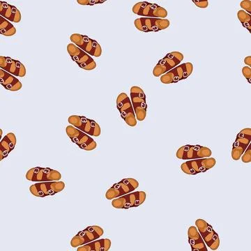 Seamless pattern flipflops beach footwear cartoon vector Stockillustratie