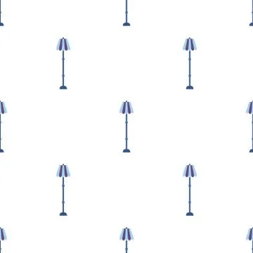 Seamless pattern with floor lamp on white background. Vector. Illustrazione stock