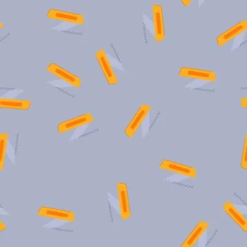 Seamless pattern floor notched trowel cartoon vector Illustrazione stock