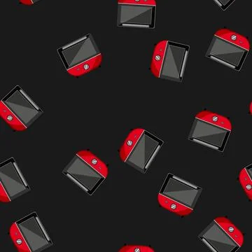 Seamless pattern floor oven kitchen cartoon vector Stock Illustration
