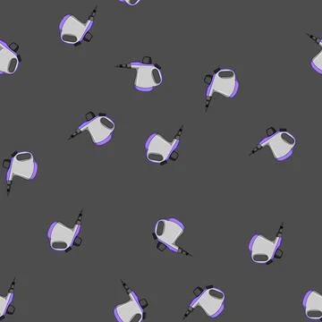 Seamless pattern floor steam cleaner cartoon vector 스톡 일러스트