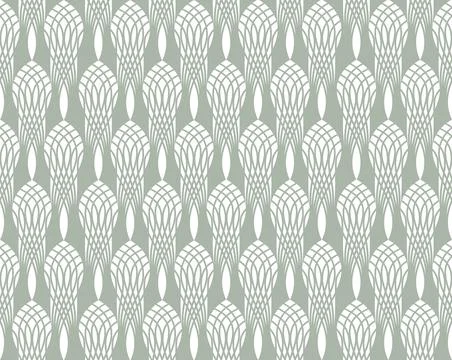 Seamless pattern with floral abstract line ornament.  Stylish texture Stockillustratie