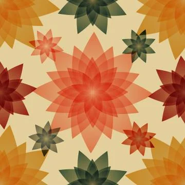 Seamless pattern with floral abstraction. 스톡 일러스트