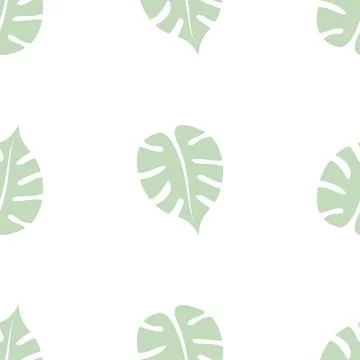 Seamless pattern floral and leafy green color Stock Illustration