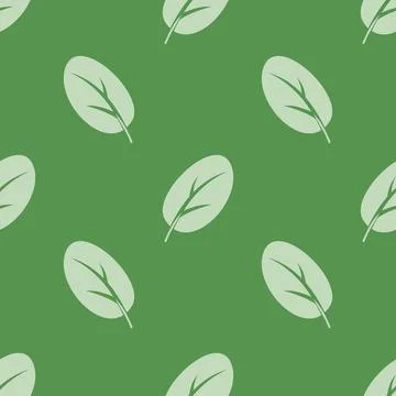 Seamless pattern floral and leafy green color Stock Illustration