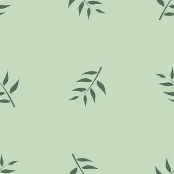Seamless pattern floral and leafy green color 스톡 일러스트