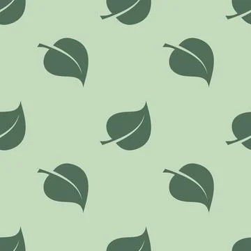Seamless pattern floral and leafy green color Stock Illustration