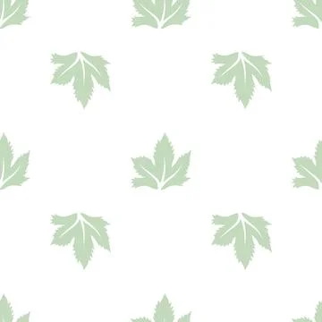 Seamless pattern floral and leafy green color Stock Illustration