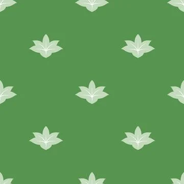 Seamless pattern floral and leafy green color Stock Illustration
