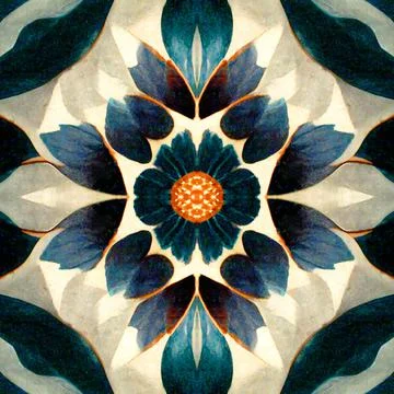 Seamless pattern of floral chintz for background Stock Illustration
