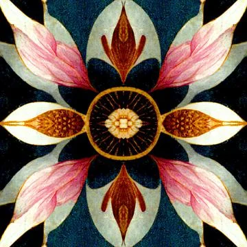 Seamless pattern of floral chintz for background Illustrazione stock