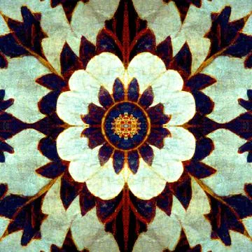 Seamless pattern of floral chintz for background Stock Illustration