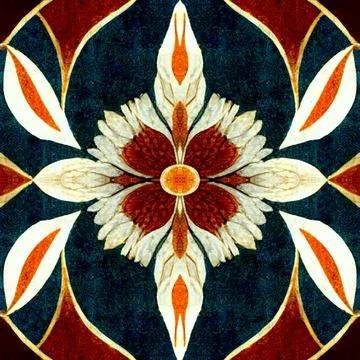 Seamless pattern of floral chintz for background Stock Illustration