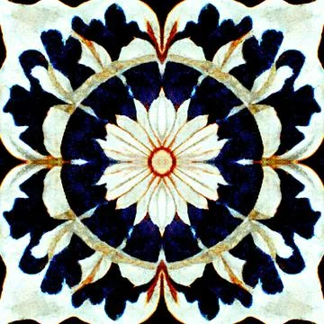Seamless pattern of floral chintz for background Illustrazione stock