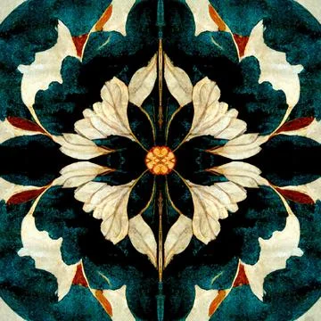 Seamless pattern of floral chintz for background Stock Illustration