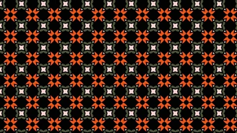 Seamless pattern with floral design and square ornaments. Panning Stock Footage 221908841