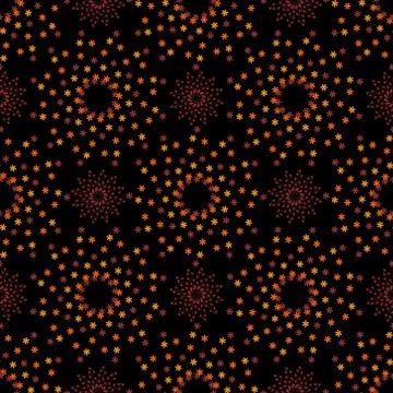 Seamless pattern with floral elements Stock Illustration