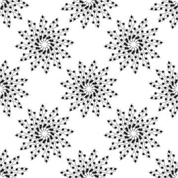 Seamless pattern with floral elements Stock Illustration