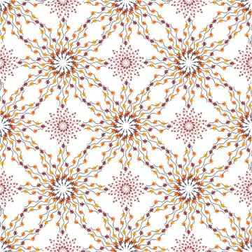 Seamless pattern with floral elements 스톡 일러스트