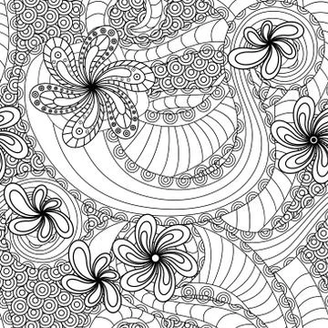 Seamless pattern with floral elements 스톡 일러스트
