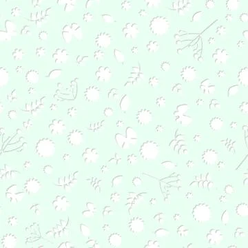 Seamless pattern with floral elements Stock Illustration