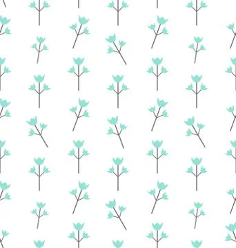 Seamless Pattern with Floral Elements Stock Illustration