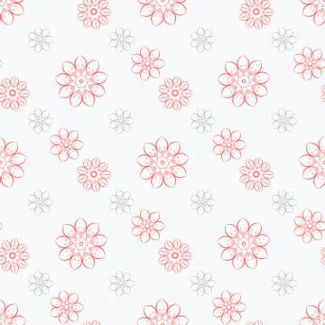 Seamless pattern with floral elements. Stock Illustration