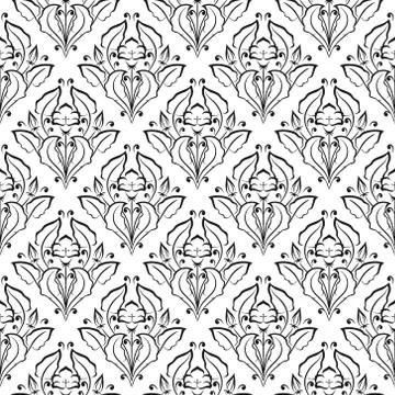 Seamless pattern with floral elements. Seamless template for your design. 스톡 일러스트