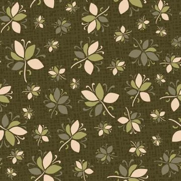 Seamless pattern floral ethnic leaf motif persian style. Hand drawn folk art Illustrazione stock