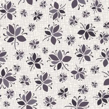 Seamless pattern floral ethnic leaf motif persian style. Hand drawn folk art Stock Illustration