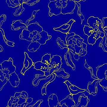 Seamless pattern floral . Stock Illustration