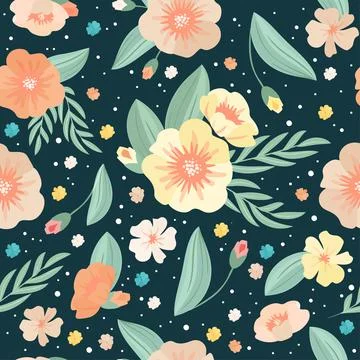 Seamless pattern floral Stock Illustration
