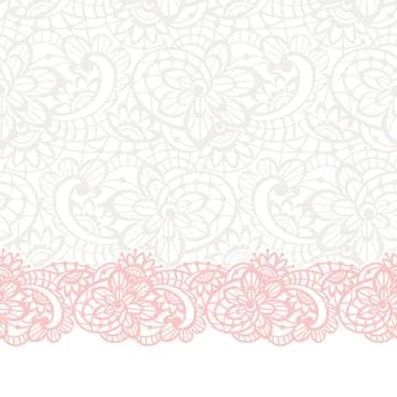 Seamless pattern with floral lace Illustrazione stock