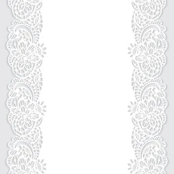 Seamless pattern with floral lace Illustrazione stock