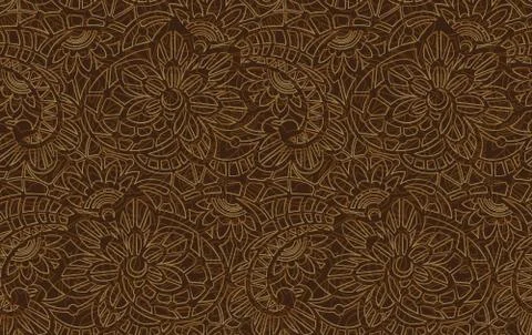 Seamless pattern with floral lace Stock Illustration