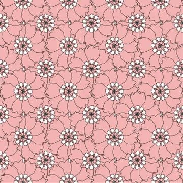 Seamless Pattern With Floral Motifs able to print for cloths, tablecloths, blank Stock Illustration